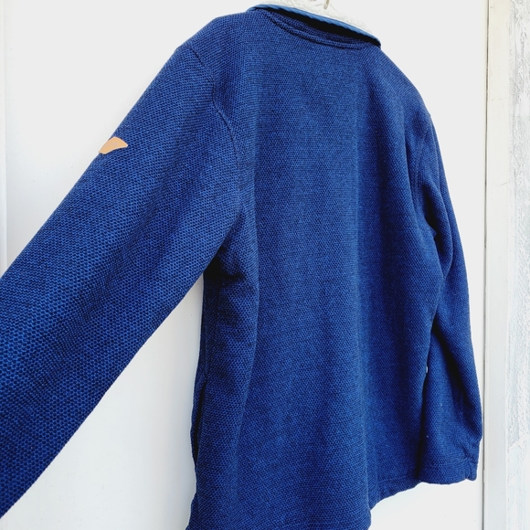 Orvis mens Quarter Zip Sherpa Lined Pullover Sweater Blue Size Medium - Picture 13 of 14